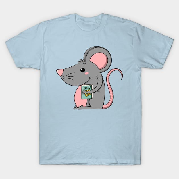 The Mouse and His Book T-Shirt by Nightly Crafter